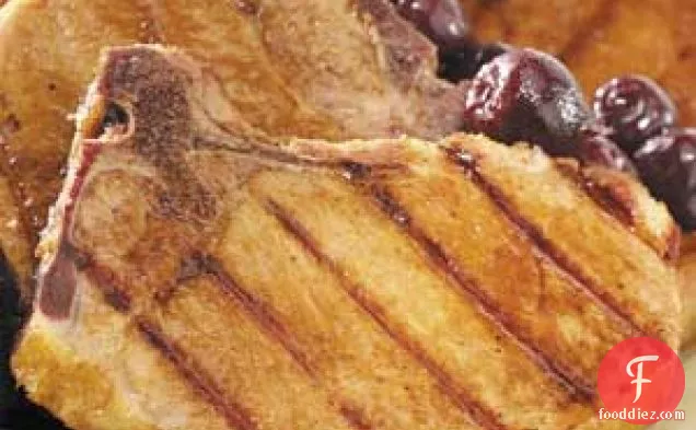 Smoked Chops with Cherry Sauce