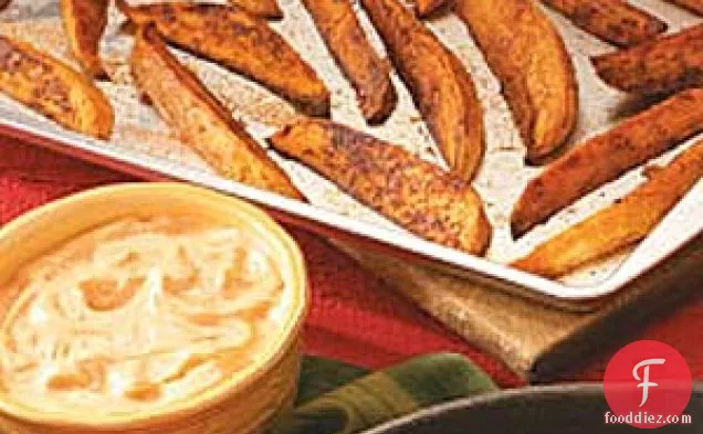 Sweet Potato Wedges with Chili Mayo