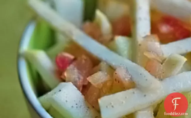 Apple And Celeriac Salad With Walnut Shallot Vinaigrette