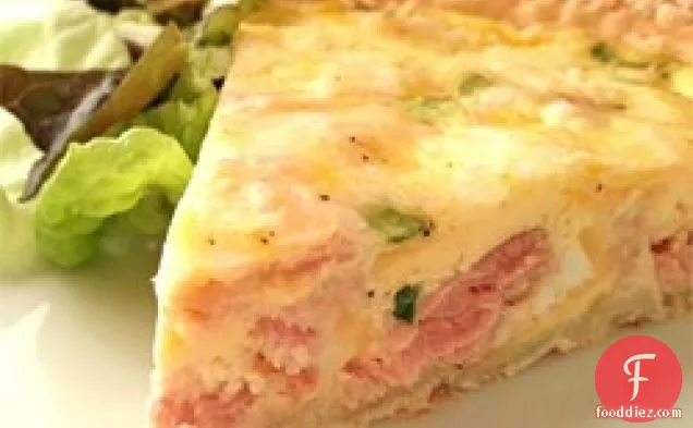 Becky's Healthier Ham and Cheese Quiche