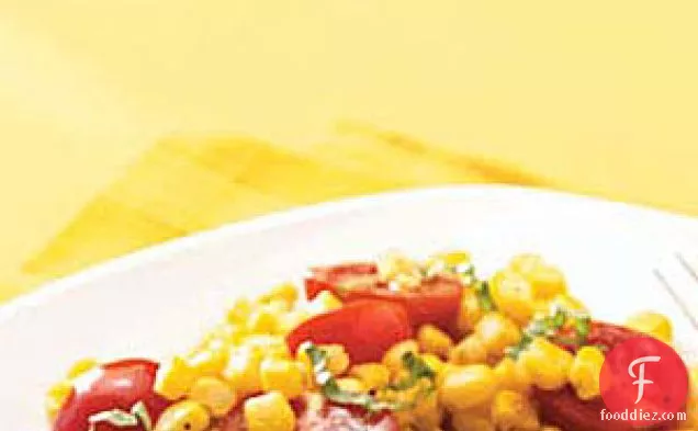 Sauteed Corn with Tomatoes & Basil
