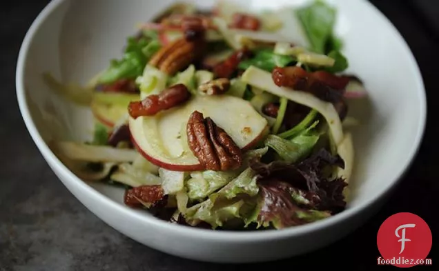 Not-too-virtuous Salad With Caramelized Apple Vinaigrette