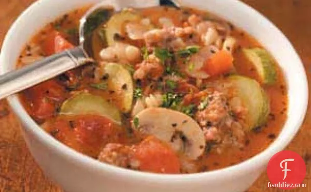 इतालवी सॉसेज ओर्ज़ो सूप