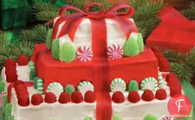 क्रिसमस उपहार केक