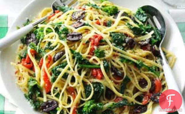 Linguine with Broccoli Rabe & Peppers