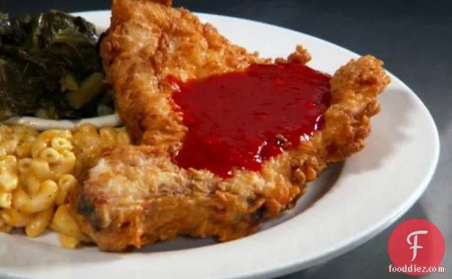 Deep Fried Pork Chops with Sweet and Spicy Red Pepper Jelly