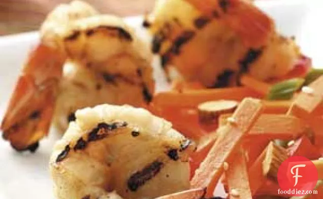 ग्रील्ड लाइम-टेरीयाकी झींगा