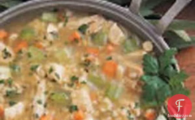 हार्दिक चिकन जौ सूप