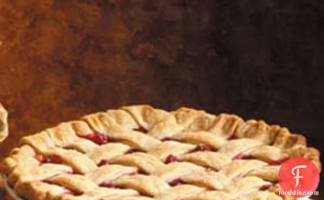 Walnut-Cranberry Lattice Pie
