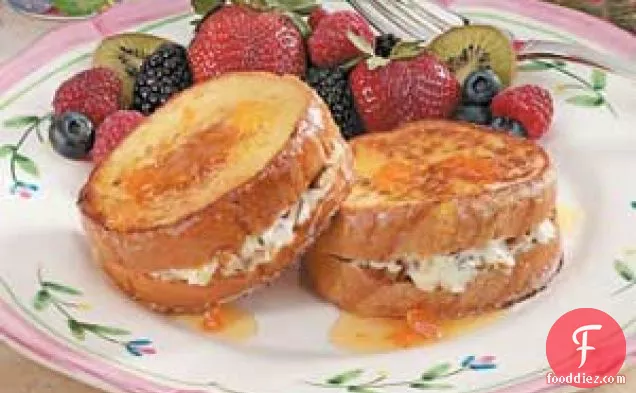 Stuffed French Toast with Apricot Syrup