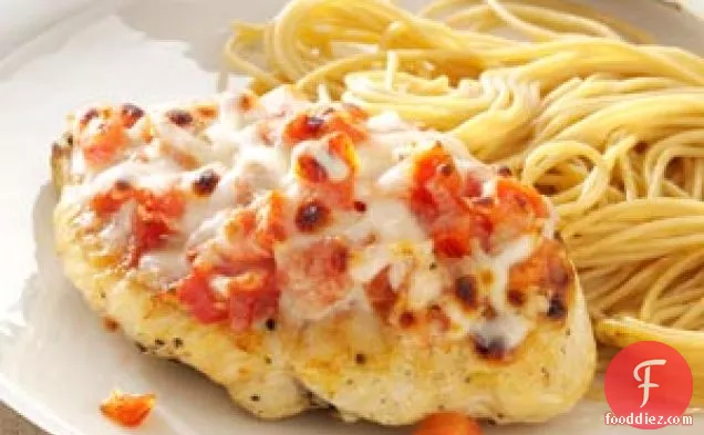 Bruschetta-Topped Chicken & Spaghetti