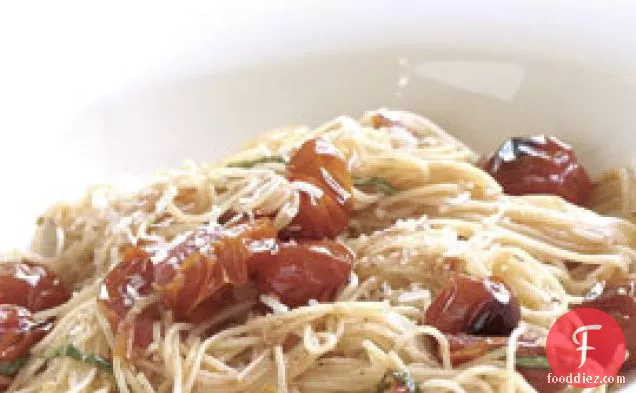 Garlicky Angel Hair With Grape Tomatoes