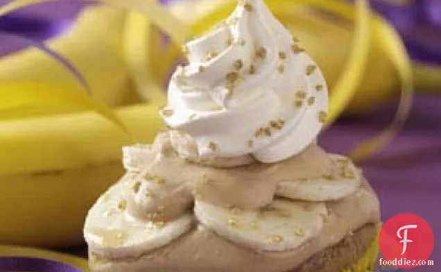 Bananas Foster Surprise Cupcakes