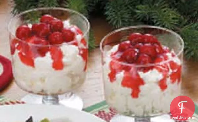 Snowy Cherry Trifles