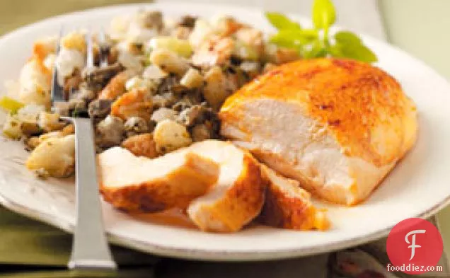 Roast Chicken with Oyster Stuffing