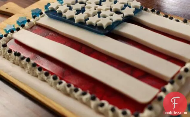 Red, White and Blue Gelatin Flag