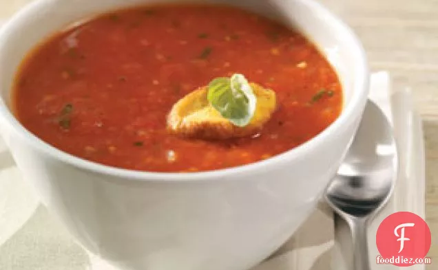 Roasted Tomato Soup with Fresh Basil for 2