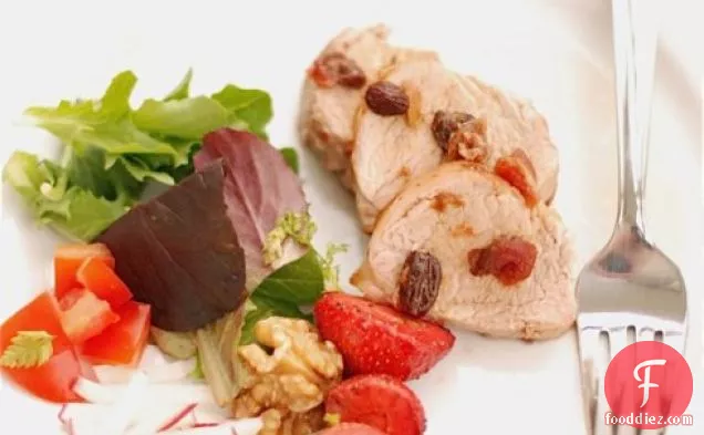 लहसुन-अदरक की चटनी के साथ बीयर मैरीनेटेड पोर्क टेंडरलॉइन