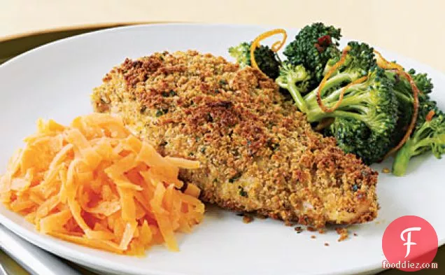 Chicken with Parmesan, Garlic, and Herb Crust