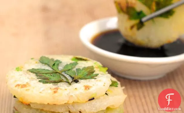 Mini Potato Pancakes With Green Garlic And Chives
