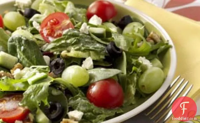 Greek Salad with Green Grapes