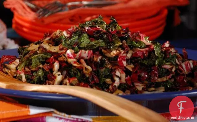 Sauerkraut-Style Grilled Radicchio and Kale