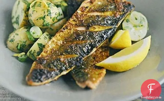 Spiced Mackerel Fillets With Potato Salad