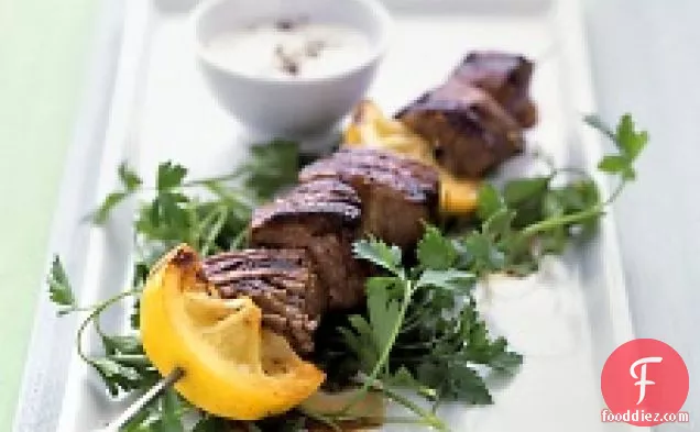 नींबू-लहसुन मेमने कबाब