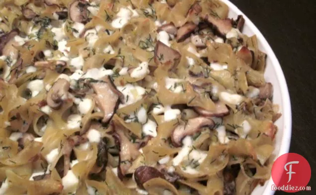 Savory Mushroom Leek Kugel