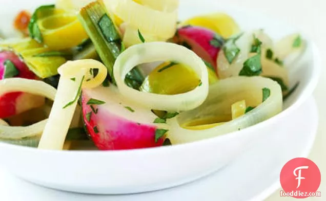 Buttered Leeks and Radishes