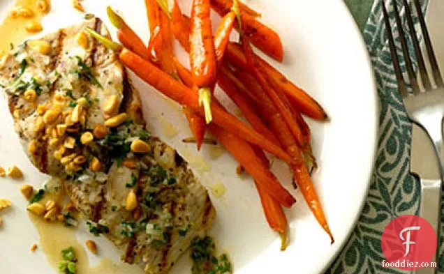 Mahimahi with Herbed White-Wine Sauce