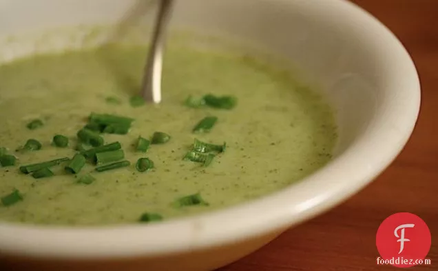 Vegan “cream” Of Broccoli Soup With Leeks And Scallions