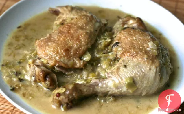 Dinner Tonight: Braised Chicken With Leeks And Cream