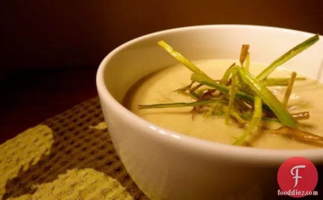 Braised Leek And Bacon Bisque