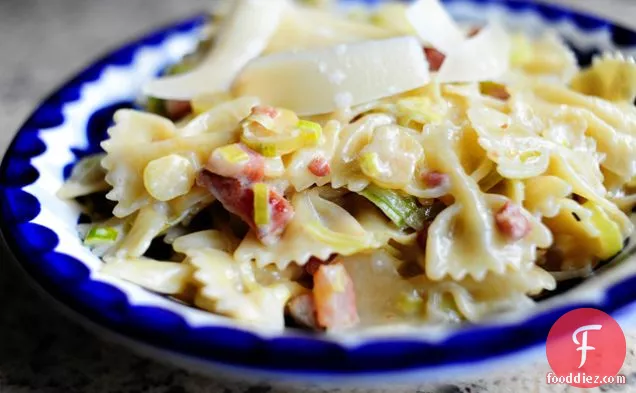 Pasta with Pancetta and Leeks