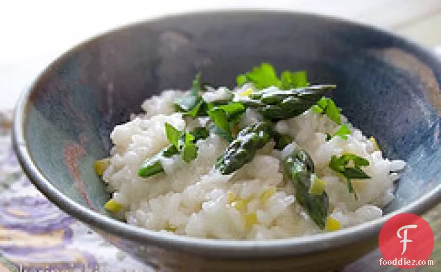 Asparagus Leek Risotto