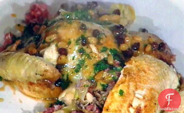 लीक के साथ भरवां चिकन (पोलो इमबोटिटो ऐ पोरी)