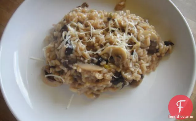 Cook the Book: Risotto with Mushrooms, Olives, and Leeks