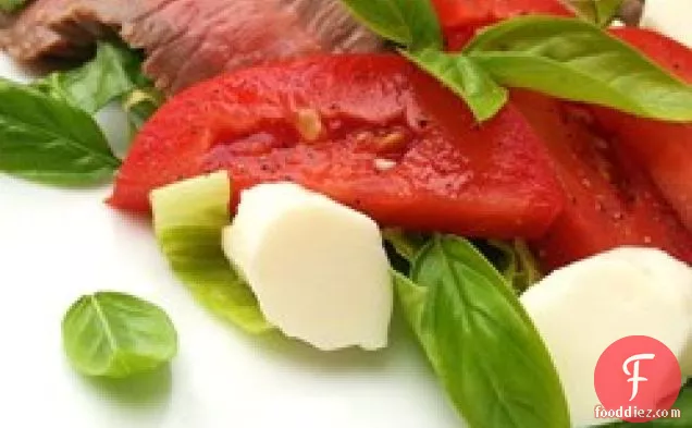 Caprese Salad With Grilled Flank Steak
