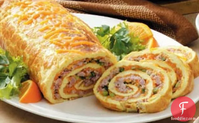 Ham 'n' Cheese Omelet Roll