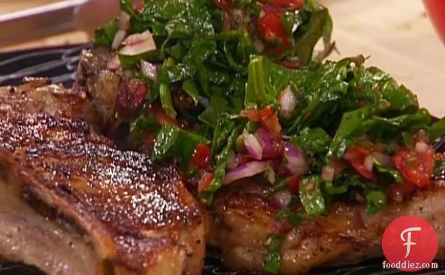 Grilled Veal Chops with Raw Sauce