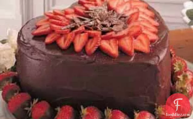 Victorian Strawberry Chocolate Cake