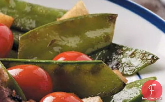 Snow Peas with Tomatoes