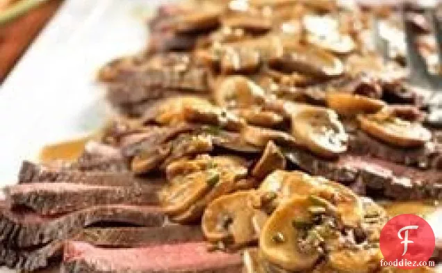 Flank Steak with Mushroom Sauce