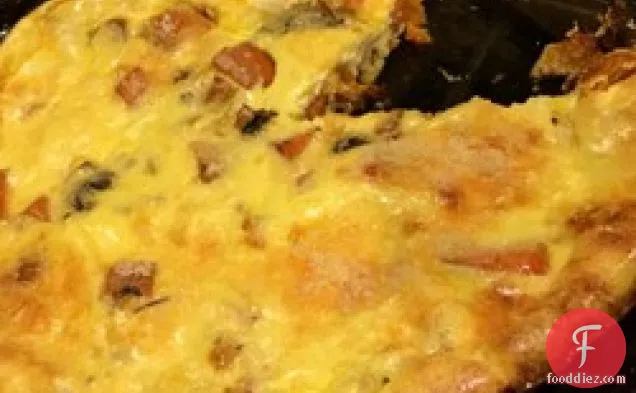 Quiche with Leeks, Mushrooms and Sweet Potatoes