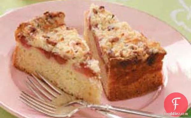 Rhubarb-Ribbon Brunch Cake