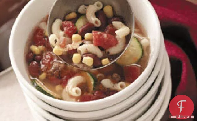 Minestrone Soup with Hamburger
