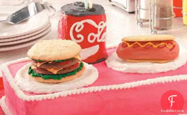 Burger 'n' Hot Dog Cake