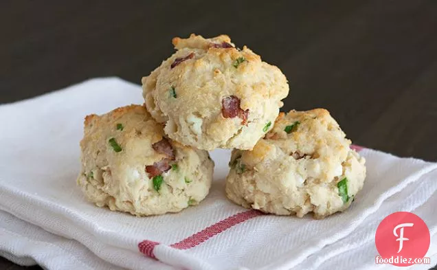 Bacon, Goat Cheese, And Green Onion Biscuits