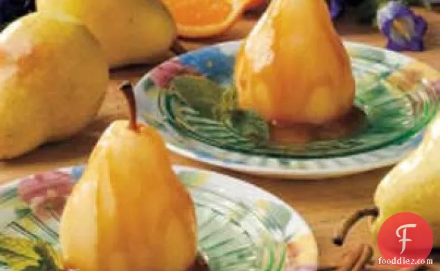 Pears with Spiced Caramel Sauce